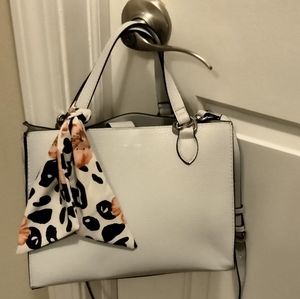 Anne Klein Women's grey colored handbag with a wristlet wallet included